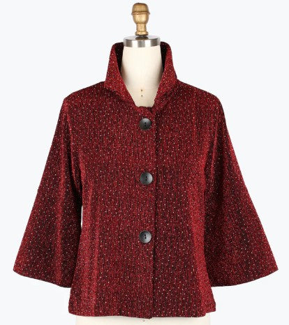 4952 - Cropped Sparkle Jacket-01-Jackets/Blazers-Damee-Krista Anne's Boutique, Women's Fashion and Accessories Located in Oklahoma City, OK and Black Mountain, NC