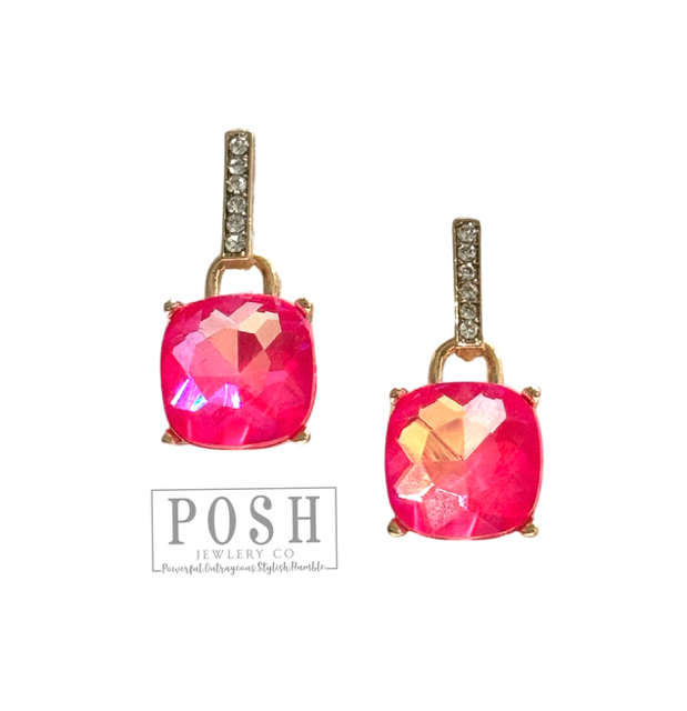 9PE439 - Rhinestone post earring-10-Jewelry-Pink Panache Brands-Krista Anne's Boutique, Women's Fashion and Accessories Located in Oklahoma City, OK and Black Mountain, NC