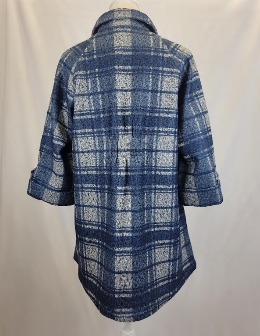 761102 - Plaid Short Coat-01-Jackets/Blazers-Boho Chic-Krista Anne's Boutique, Women's Fashion and Accessories Located in Oklahoma City, OK and Black Mountain, NC