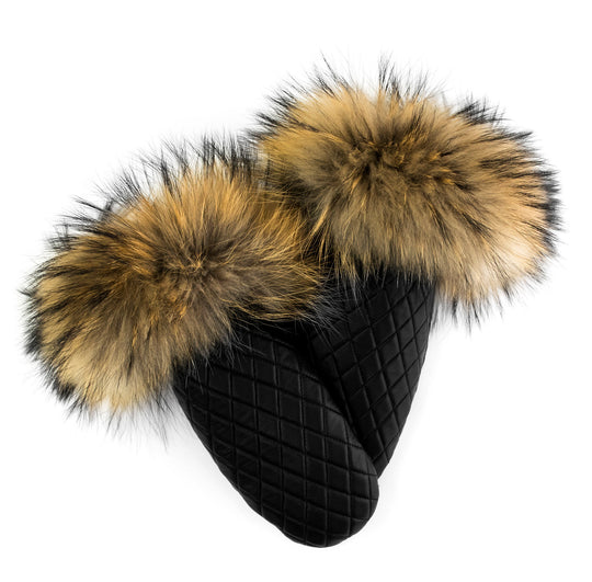 CFC1FX - Pair of Fur Snap Wrist Cuffs-09-Accessories-Mitchie's Matchings-Krista Anne's Boutique, Women's Fashion and Accessories Located in Oklahoma City, OK and Black Mountain, NC