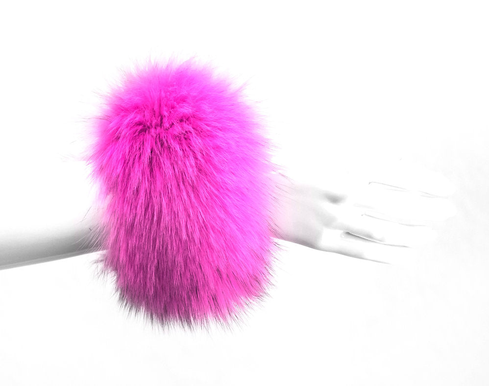 CFC1FX - Pair of Fur Snap Wrist Cuffs-09-Accessories-Mitchie's Matchings-Krista Anne's Boutique, Women's Fashion and Accessories Located in Oklahoma City, OK and Black Mountain, NC