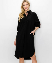 52349W - Wendi Tunic Dress, Black