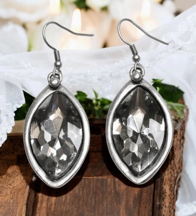 3756 - Marquise Crystal Drop Earrings-10-Jewelry-Ancient Bazaar-Krista Anne's Boutique, Women's Fashion and Accessories Located in Oklahoma City, OK and Black Mountain, NC