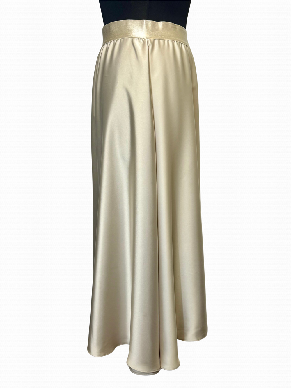 256105 - Elastic Waist Satin Skirt-04-Bottoms-Frank Lyman-Krista Anne's Boutique, Women's Fashion and Accessories Located in Oklahoma City, OK and Black Mountain, NC