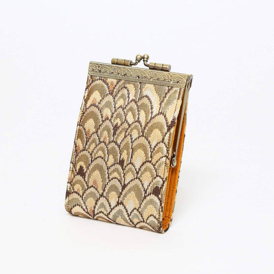 Small Feather Brocade Card Holder with RFID Protection-12-Gifts-Cathayana-Krista Anne's Boutique, Women's Fashion and Accessories Located in Oklahoma City, OK and Black Mountain, NC