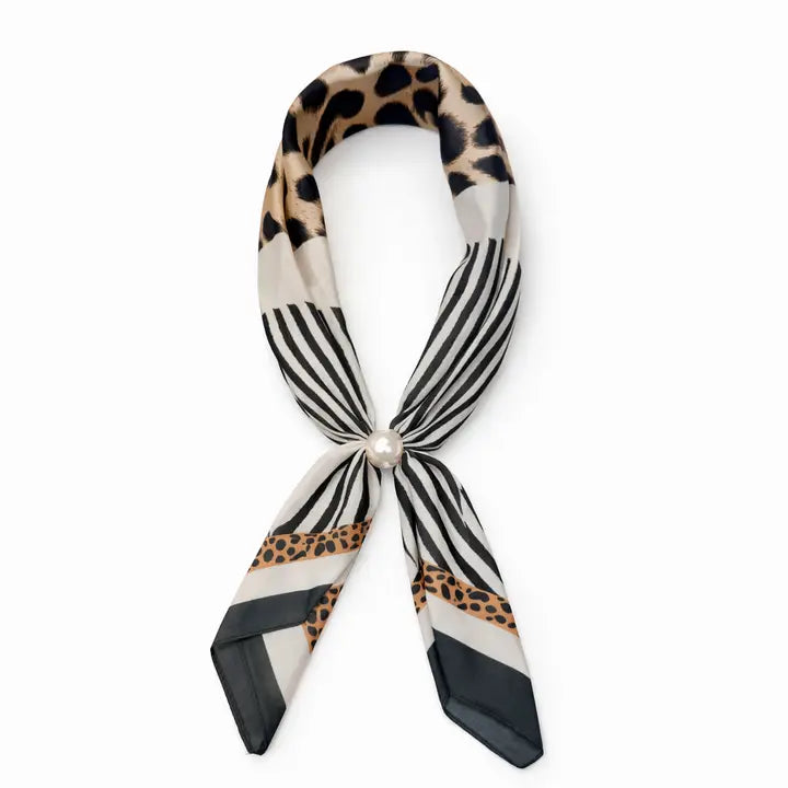 NK8115 - Magnetic Scarf with Pearl-09-Accessories-Queens Designs-Krista Anne's Boutique, Women's Fashion and Accessories Located in Oklahoma City, OK and Black Mountain, NC