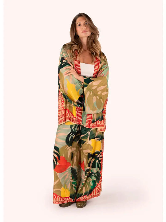 WLT - Exotic Leaves Wide Leg Trousers-04-Bottoms-Powder-Krista Anne's Boutique, Women's Fashion and Accessories Located in Oklahoma City, OK and Black Mountain, NC