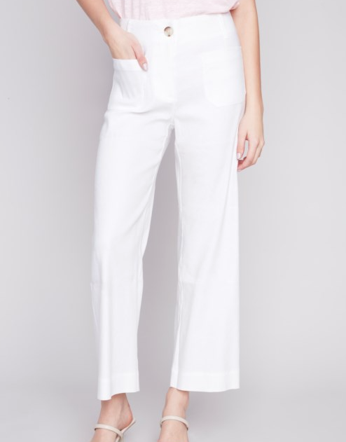 C5462-771B - Cropped Linen Blend Straight Leg Pant-4-Bottoms-Charlie B.-Krista Anne's Boutique, Women's Fashion and Accessories Located in Oklahoma City, OK