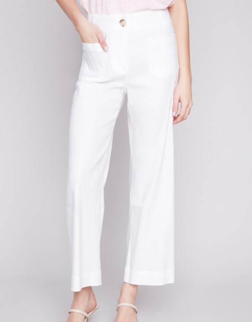 C5462-771B - Cropped Linen Blend Straight Leg Pant-04-Bottoms-Charlie B.-Krista Anne's Boutique, Women's Fashion and Accessories Located in Oklahoma City, OK and Black Mountain, NC