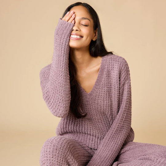 8200-2P Waffle Marshmallow Lounge Pant-02-Tops/Blouses-Softies-Krista Anne's Boutique, Women's Fashion and Accessories Located in Oklahoma City, OK and Black Mountain, NC