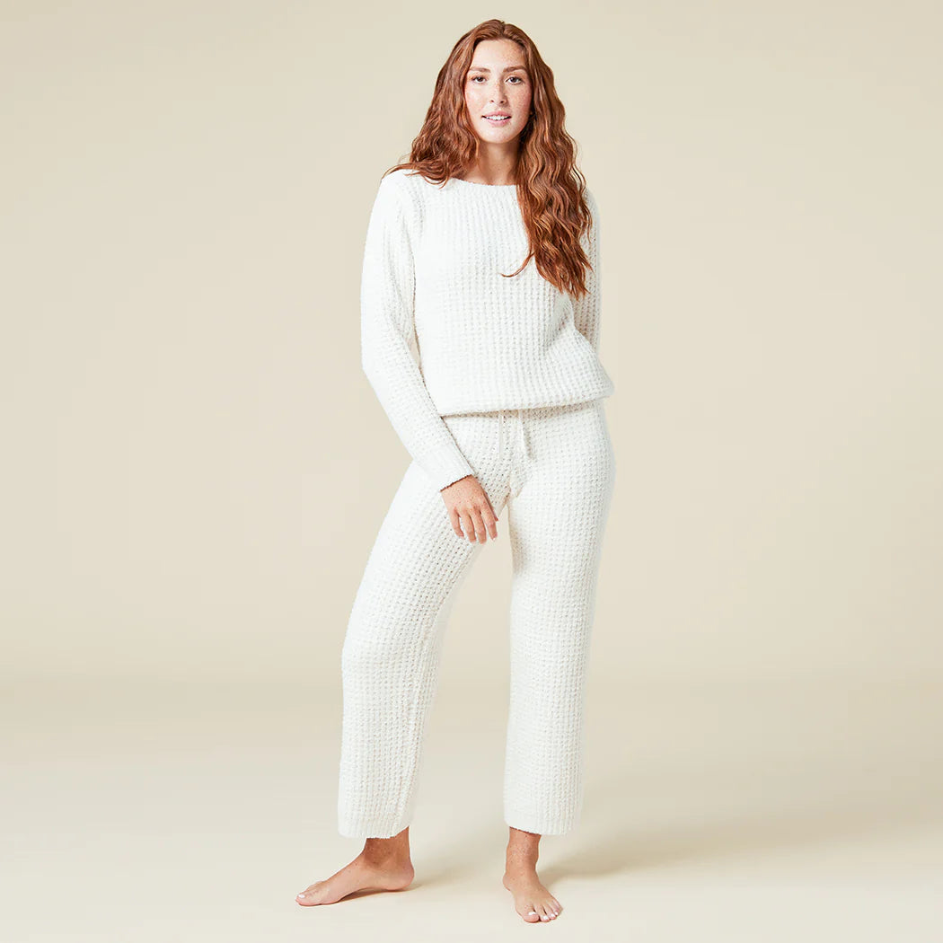 8200-4- Softies Waffle Marshmallow Boatneck Top-02-Tops/Blouses-Softies-Krista Anne's Boutique, Women's Fashion and Accessories Located in Oklahoma City, OK and Black Mountain, NC