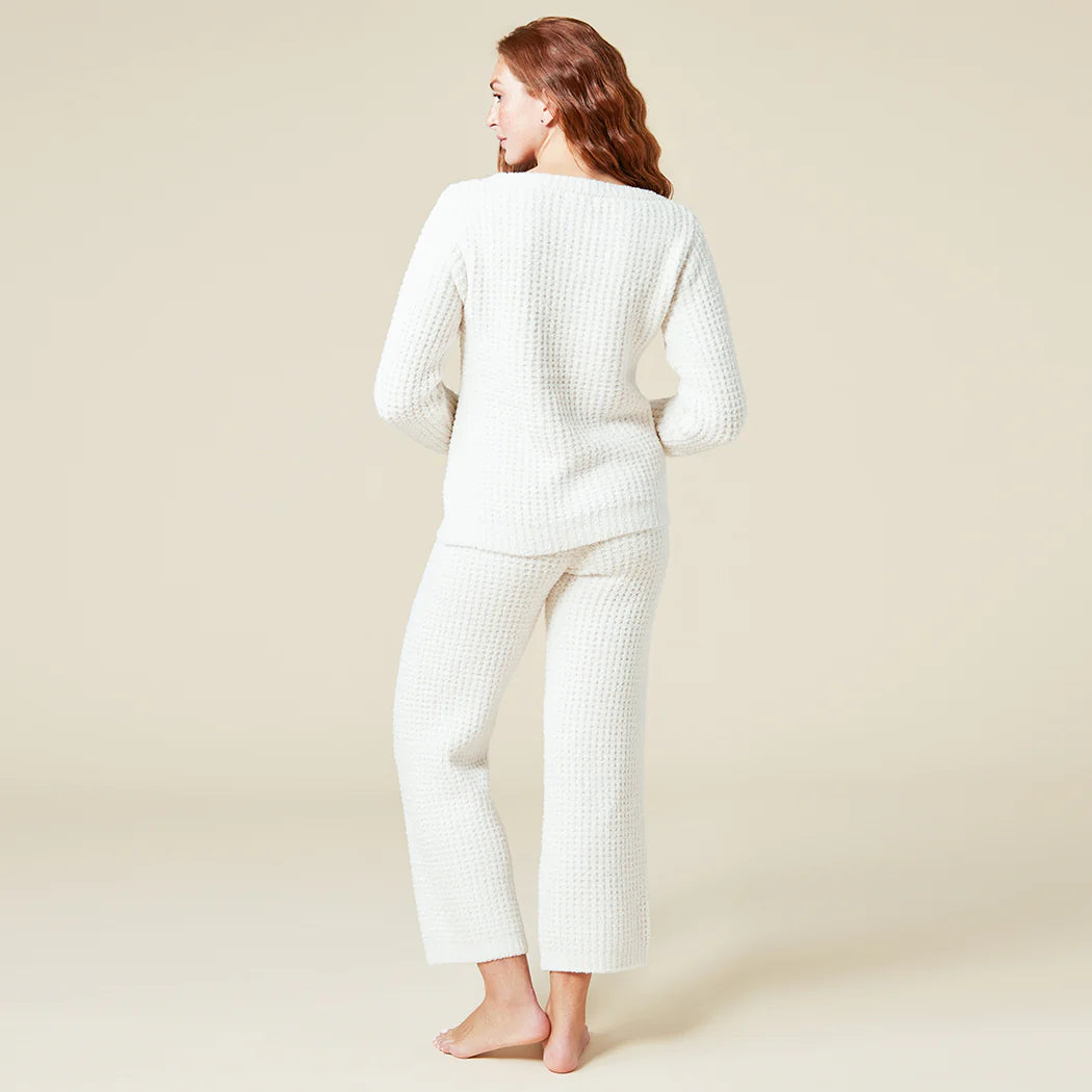 8200-4- Softies Waffle Marshmallow Boatneck Top-02-Tops/Blouses-Softies-Krista Anne's Boutique, Women's Fashion and Accessories Located in Oklahoma City, OK and Black Mountain, NC