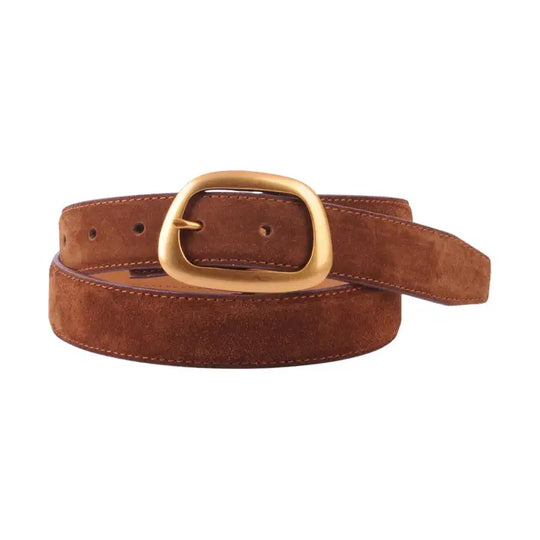 5270 - Suede Belt with Organic Shape Buckle-09-Accessories-Most Wanted USA-Krista Anne's Boutique, Women's Fashion and Accessories Located in Oklahoma City, OK and Black Mountain, NC