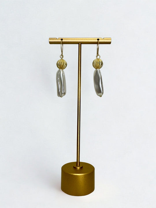 EW-25-55 - Sabretooth Pearl Earrings-10-Jewelry-Michele Busch Jewelry-Krista Anne's Boutique, Women's Fashion and Accessories Located in Oklahoma City, OK and Black Mountain, NC