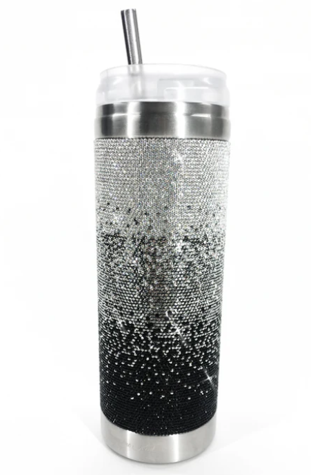 JKT108.BK - Believe Ombre Crystal Tumbler-12-Gifts-Jacqueline Kent-Krista Anne's Boutique, Women's Fashion and Accessories Located in Oklahoma City, OK and Black Mountain, NC