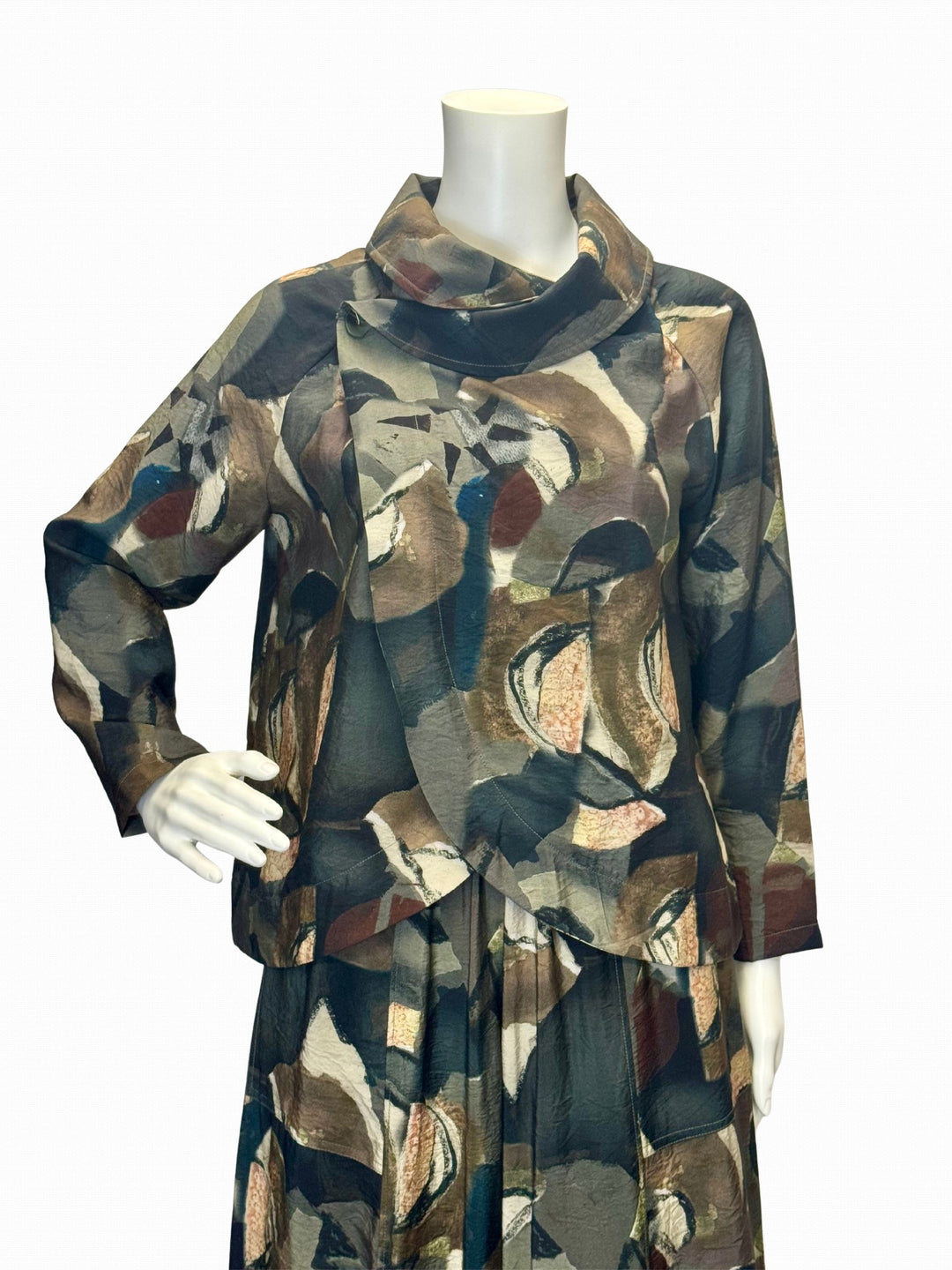 25518 - Printed Jacket-02-Tops/Blouses-Shana-Krista Anne's Boutique, Women's Fashion and Accessories Located in Oklahoma City, OK and Black Mountain, NC