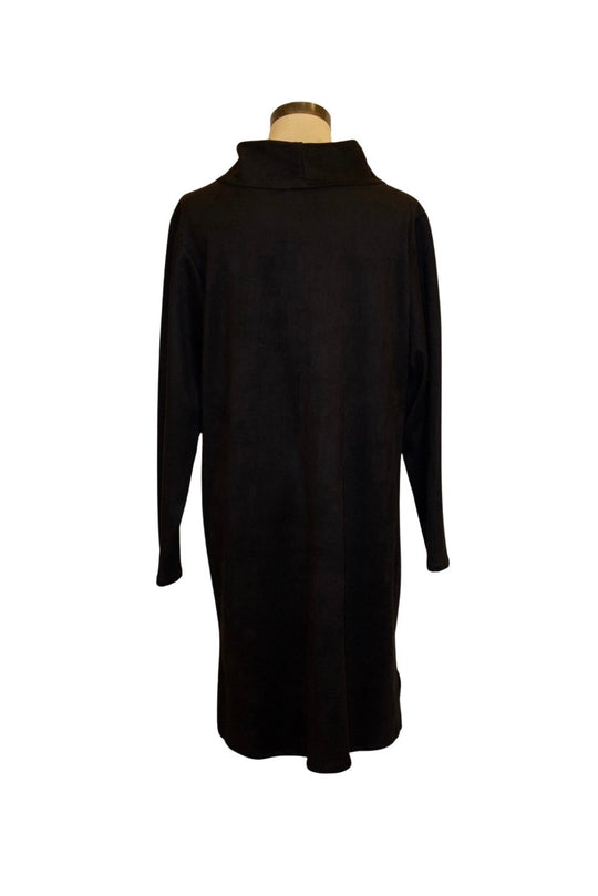 S666 - Cowl Neck Suede Dress-06-Dresses/Jumpsuits-Toofan-Krista Anne's Boutique, Women's Fashion and Accessories Located in Oklahoma City, OK and Black Mountain, NC