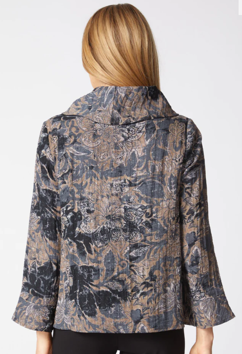 33922 - Express Floral Foliage Cowl Top-02-Tops/Blouses-Habitat-Krista Anne's Boutique, Women's Fashion and Accessories Located in Oklahoma City, OK and Black Mountain, NC