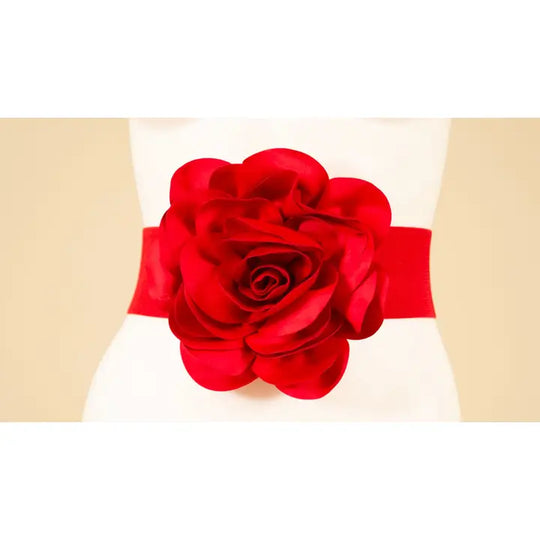 BT981 - Dramatic Rose Stretch Belt-09-Accessories-Samuel Dong-Krista Anne's Boutique, Women's Fashion and Accessories Located in Oklahoma City, OK and Black Mountain, NC