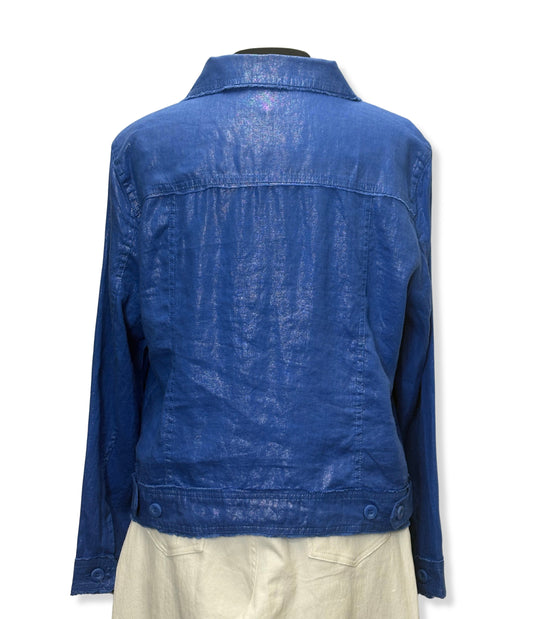 LIN7403M - Metallic Travel Jacket-01-Jackets/Blazers-Lulu-B-Krista Anne's Boutique, Women's Fashion and Accessories Located in Oklahoma City, OK and Black Mountain, NC