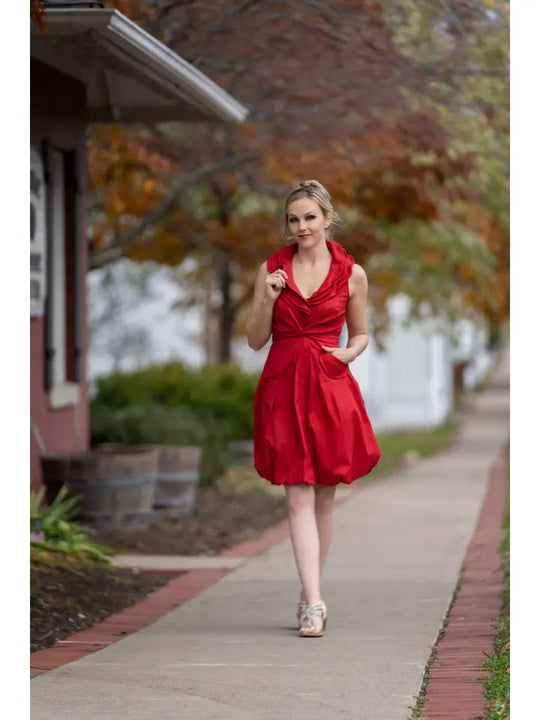 S16150 - Classic Bubble Dress-06-Dresses/Jumpsuits-Samuel Dong-Krista Anne's Boutique, Women's Fashion and Accessories Located in Oklahoma City, OK and Black Mountain, NC