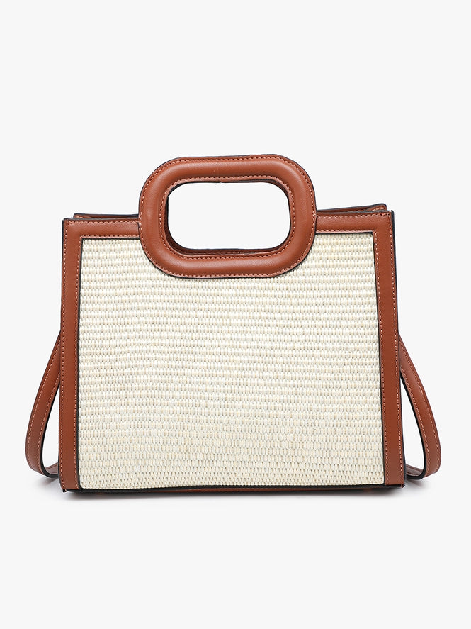 M2827 - Aubrey Square Straw Satchel-09-Accessories-Jen & Co-Krista Anne's Boutique, Women's Fashion and Accessories Located in Oklahoma City, OK and Black Mountain, NC