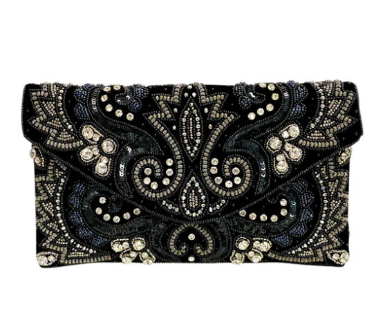 PU-BT-6261-BK - Regal Envelope Purse-09-Accessories-David Jeffery-Krista Anne's Boutique, Women's Fashion and Accessories Located in Oklahoma City, OK and Black Mountain, NC