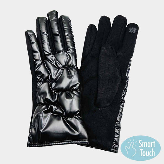 GL8007 - Puffer Smart Touch Gloves-09-Accessories-Wona Trading, Inc.-Krista Anne's Boutique, Women's Fashion and Accessories Located in Oklahoma City, OK and Black Mountain, NC