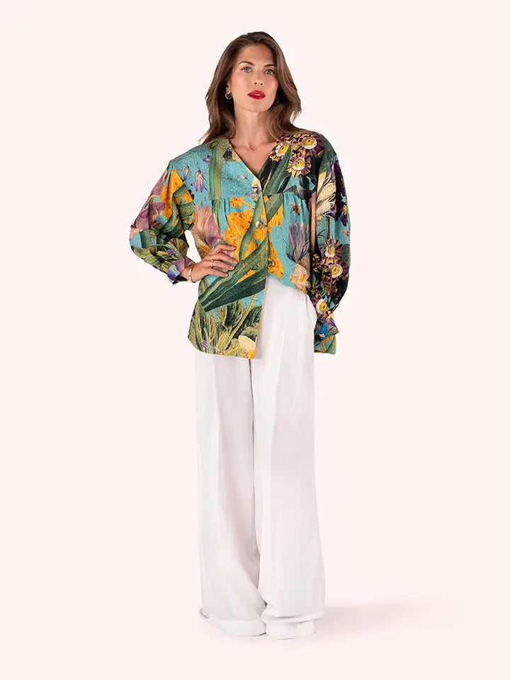 SCJ1 - Spring Flora Short Cotton Jacket-01-Jackets/Blazers-Powder-Krista Anne's Boutique, Women's Fashion and Accessories Located in Oklahoma City, OK and Black Mountain, NC