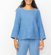 41520 - Linen Pocket Pullover Top