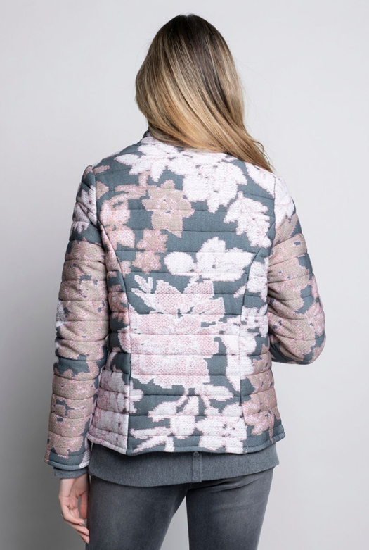 LR420OV - Floral Puffer Coat-01-Jackets/Blazers-Picadilly-Krista Anne's Boutique, Women's Fashion and Accessories Located in Oklahoma City, OK and Black Mountain, NC