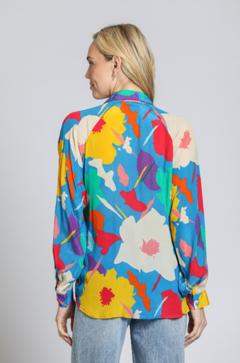 T16P/B-993D/NC - Half-Placket Pullover Blouse-02-Tops/Blouses-Apny Apparel Inc-Krista Anne's Boutique, Women's Fashion and Accessories Located in Oklahoma City, OK and Black Mountain, NC