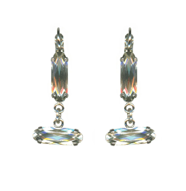 E-1298/1-001001-RO6 - Long Oval Dangle Leverback Earring-10-Jewelry-Mariana-Krista Anne's Boutique, Women's Fashion and Accessories Located in Oklahoma City, OK and Black Mountain, NC