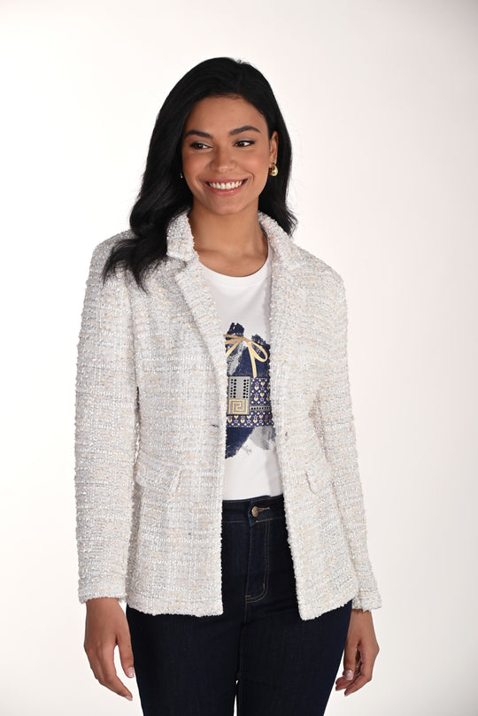 266295 - Tweed Blazer-01-Jackets/Blazers-Frank Lyman-Krista Anne's Boutique, Women's Fashion and Accessories Located in Oklahoma City, OK and Black Mountain, NC