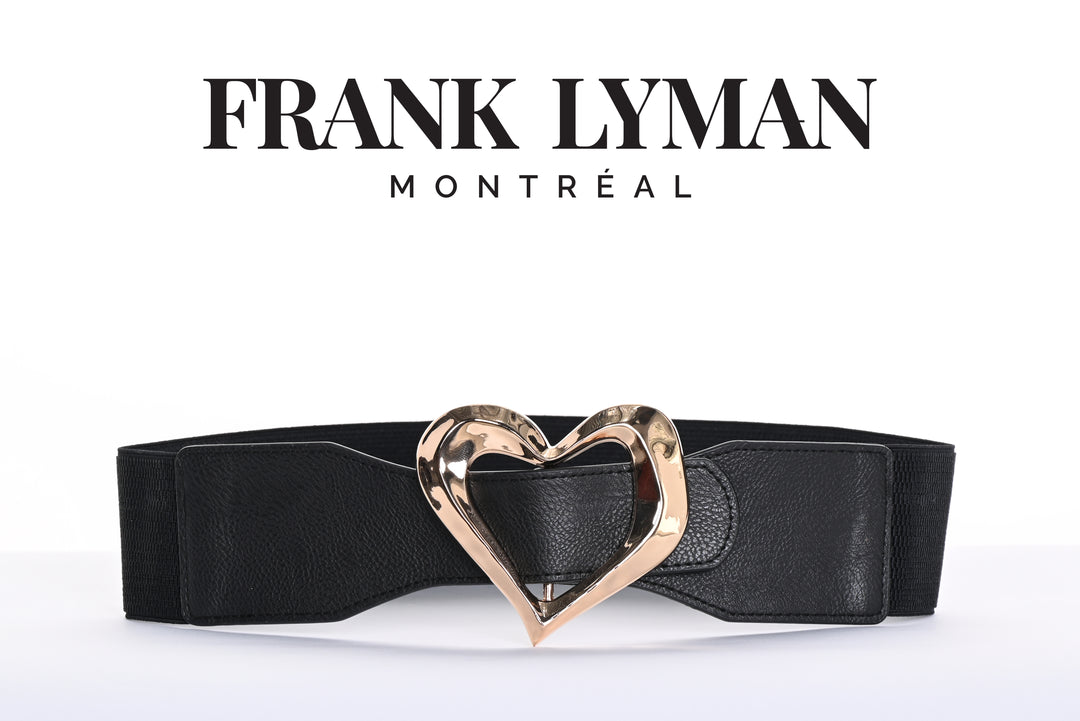 A24300U - Heart Buckle Stretch Belt-09-Accessories-Frank Lyman-Krista Anne's Boutique, Women's Fashion and Accessories Located in Oklahoma City, OK and Black Mountain, NC