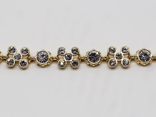 BW-25-CZ - Crystal Clovers Bracelet-10-Jewelry-Michele Busch Jewelry-Krista Anne's Boutique, Women's Fashion and Accessories Located in Oklahoma City, OK and Black Mountain, NC