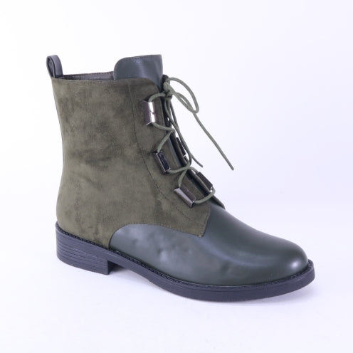 AC9377 - Suede Combat Booties-11-Shoes-Summer Rio-Krista Anne's Boutique, Women's Fashion and Accessories Located in Oklahoma City, OK and Black Mountain, NC