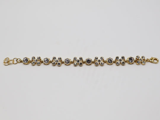 BW-25-CZ - Crystal Clovers Bracelet-10-Jewelry-Michele Busch Jewelry-Krista Anne's Boutique, Women's Fashion and Accessories Located in Oklahoma City, OK and Black Mountain, NC