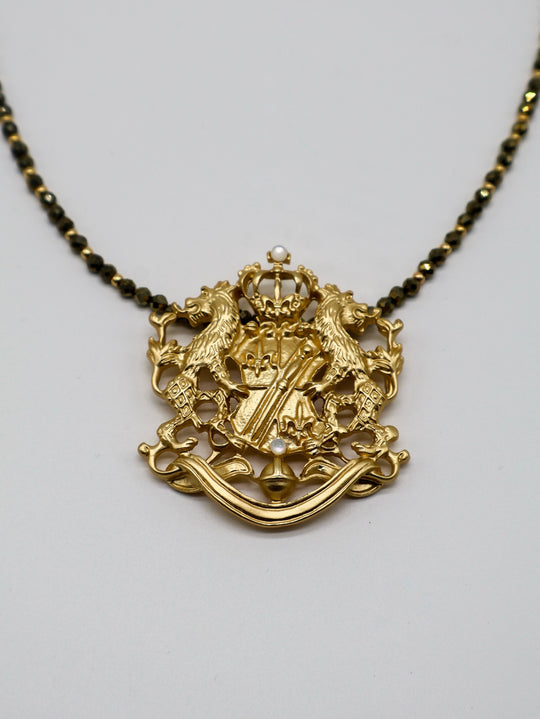 NW-25-147 - Family Crest Necklace-10-Jewelry-Michele Busch Jewelry-Krista Anne's Boutique, Women's Fashion and Accessories Located in Oklahoma City, OK and Black Mountain, NC