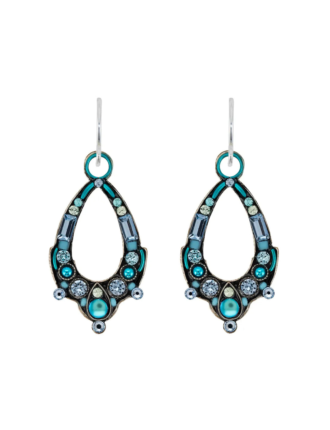 E414-LB - Moonlight Oval Hoop Earring-10-Jewelry-Firefly Mosaic Jewelry-Krista Anne's Boutique, Women's Fashion and Accessories Located in Oklahoma City, OK and Black Mountain, NC