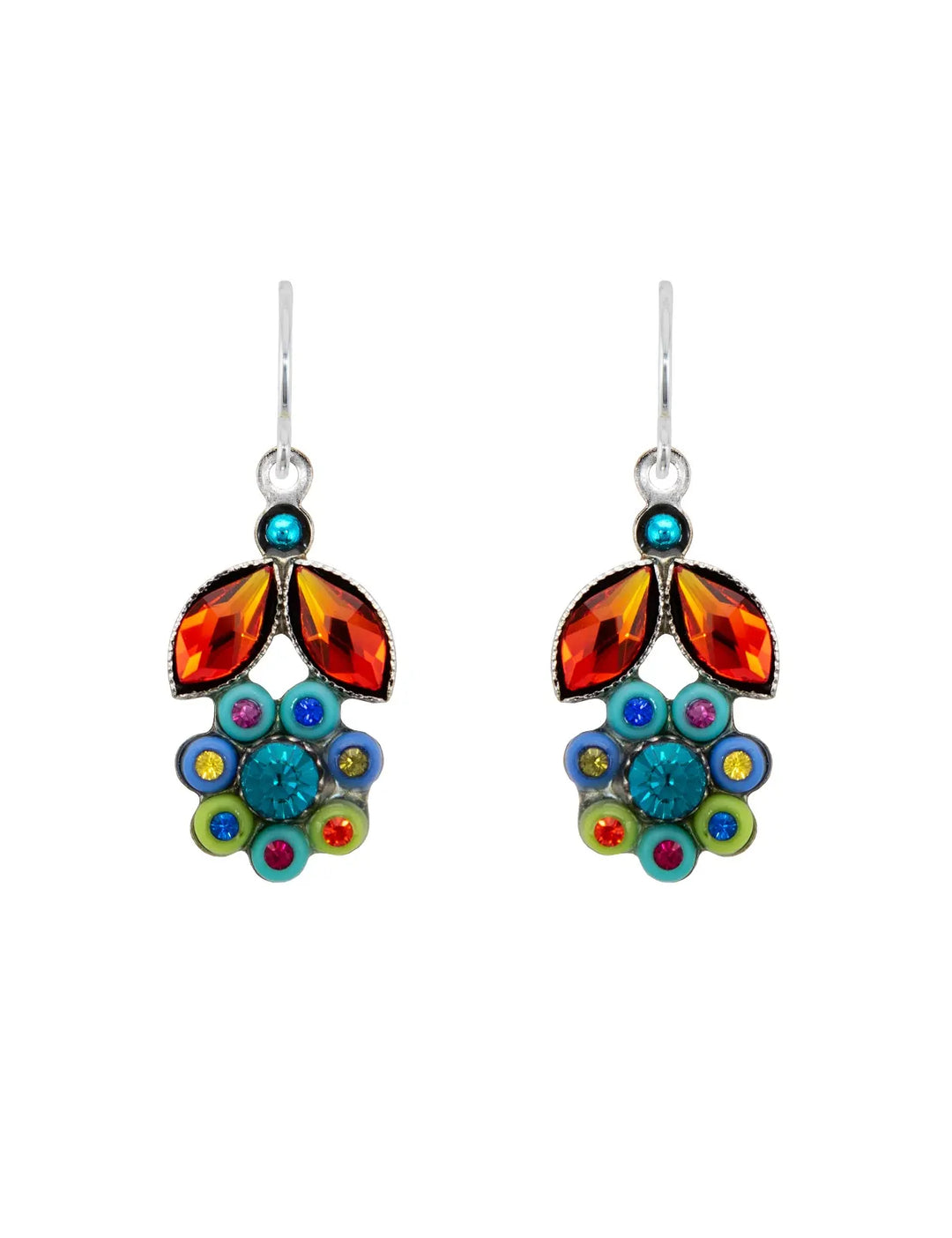 E46-MC - Botanical Flower Earring-10-Jewelry-Firefly Mosaic Jewelry-Krista Anne's Boutique, Women's Fashion and Accessories Located in Oklahoma City, OK and Black Mountain, NC