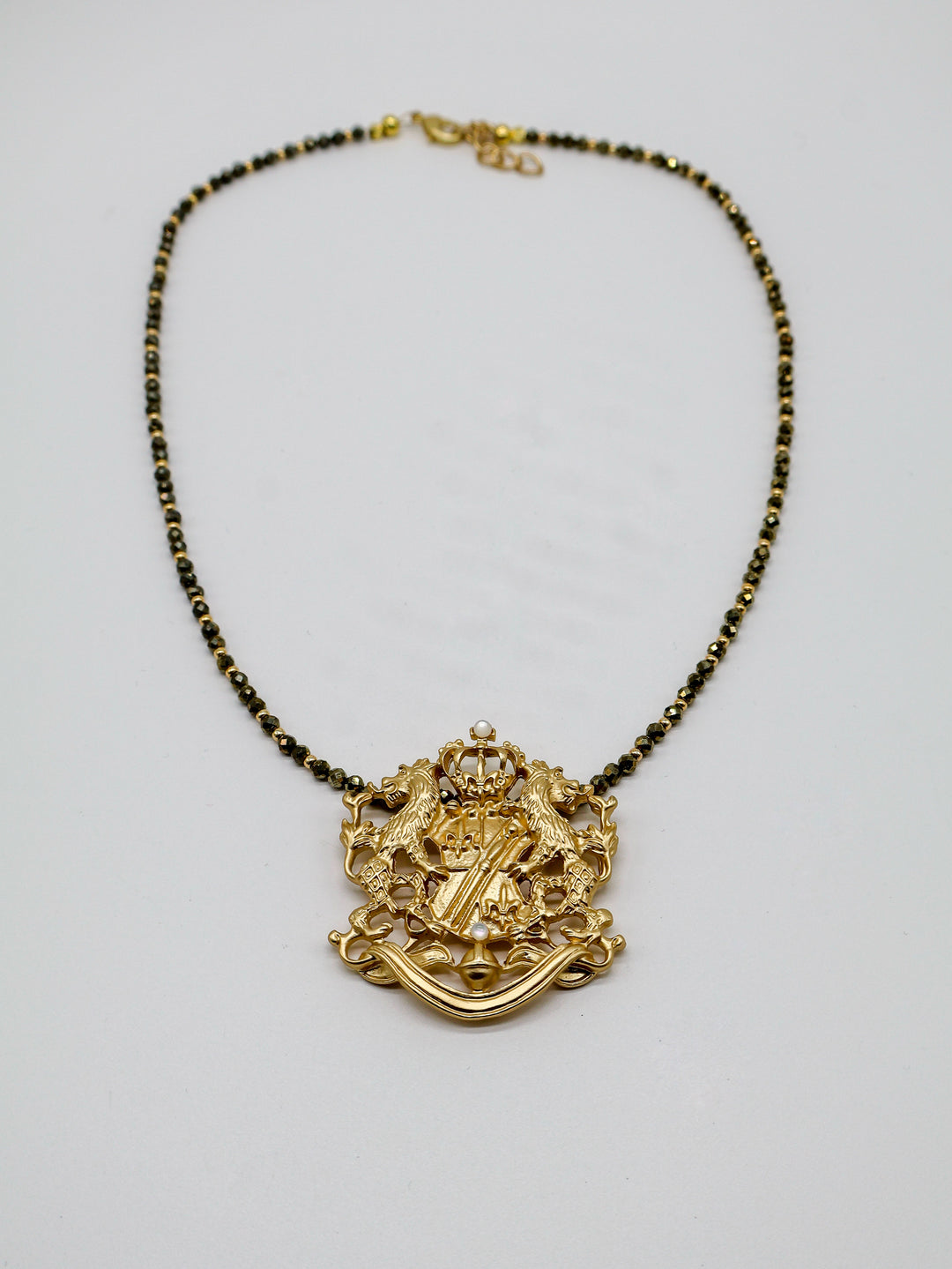 NW-25-147 - Family Crest Necklace-10-Jewelry-Michele Busch Jewelry-Krista Anne's Boutique, Women's Fashion and Accessories Located in Oklahoma City, OK and Black Mountain, NC