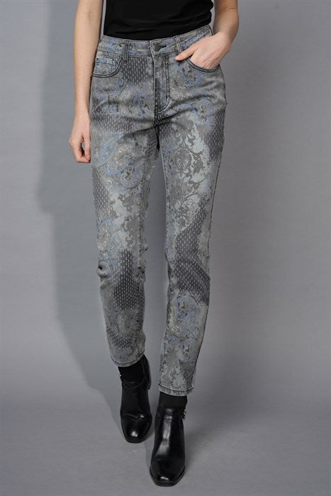 F6067XJ - Printed Skinny Jean-04-Bottoms-Picadilly-Krista Anne's Boutique, Women's Fashion and Accessories Located in Oklahoma City, OK and Black Mountain, NC