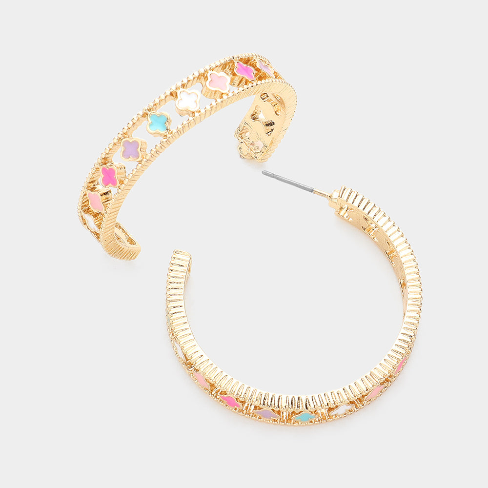 FE336 - Annabelle Hoop Earrings-10-Jewelry-Wona Trading, Inc.-Krista Anne's Boutique, Women's Fashion and Accessories Located in Oklahoma City, OK and Black Mountain, NC