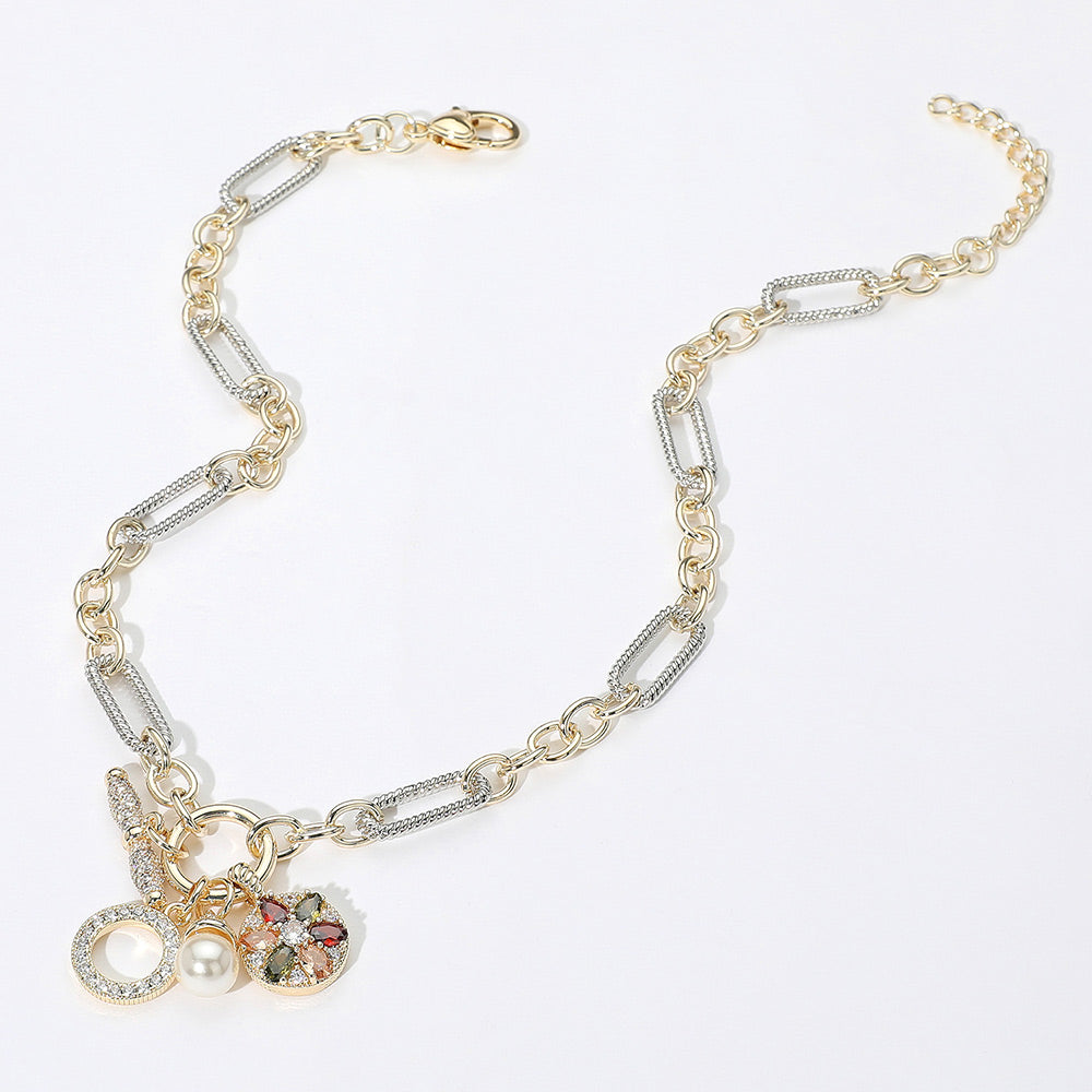 FN1038 - Crystal Charms Mixed Link Necklace-10-Jewelry-Wona Trading, Inc.-Krista Anne's Boutique, Women's Fashion and Accessories Located in Oklahoma City, OK and Black Mountain, NC