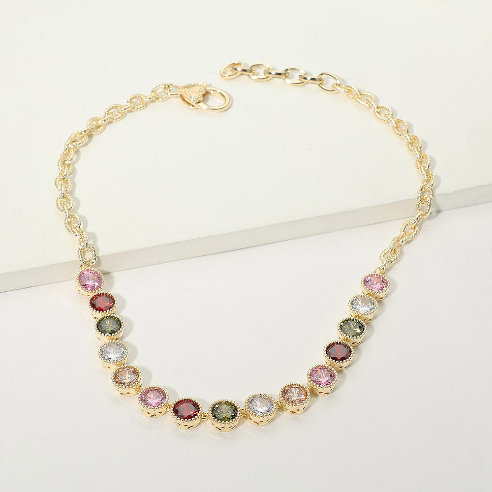 FN9326-NGDM - Color Drops Necklace-10-Jewelry-Wona Trading, Inc.-Krista Anne's Boutique, Women's Fashion and Accessories Located in Oklahoma City, OK and Black Mountain, NC