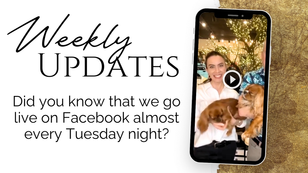 Weekly Updates. Did you know that we go live on Facebook almost every tuesday night? 