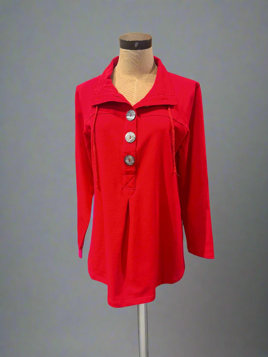 CSP7349 - 5 Button High Neck Jacket-01-Jackets/Blazers-Lulu-B-Krista Anne's Boutique, Women's Fashion and Accessories Located in Oklahoma City, OK and Black Mountain, NC