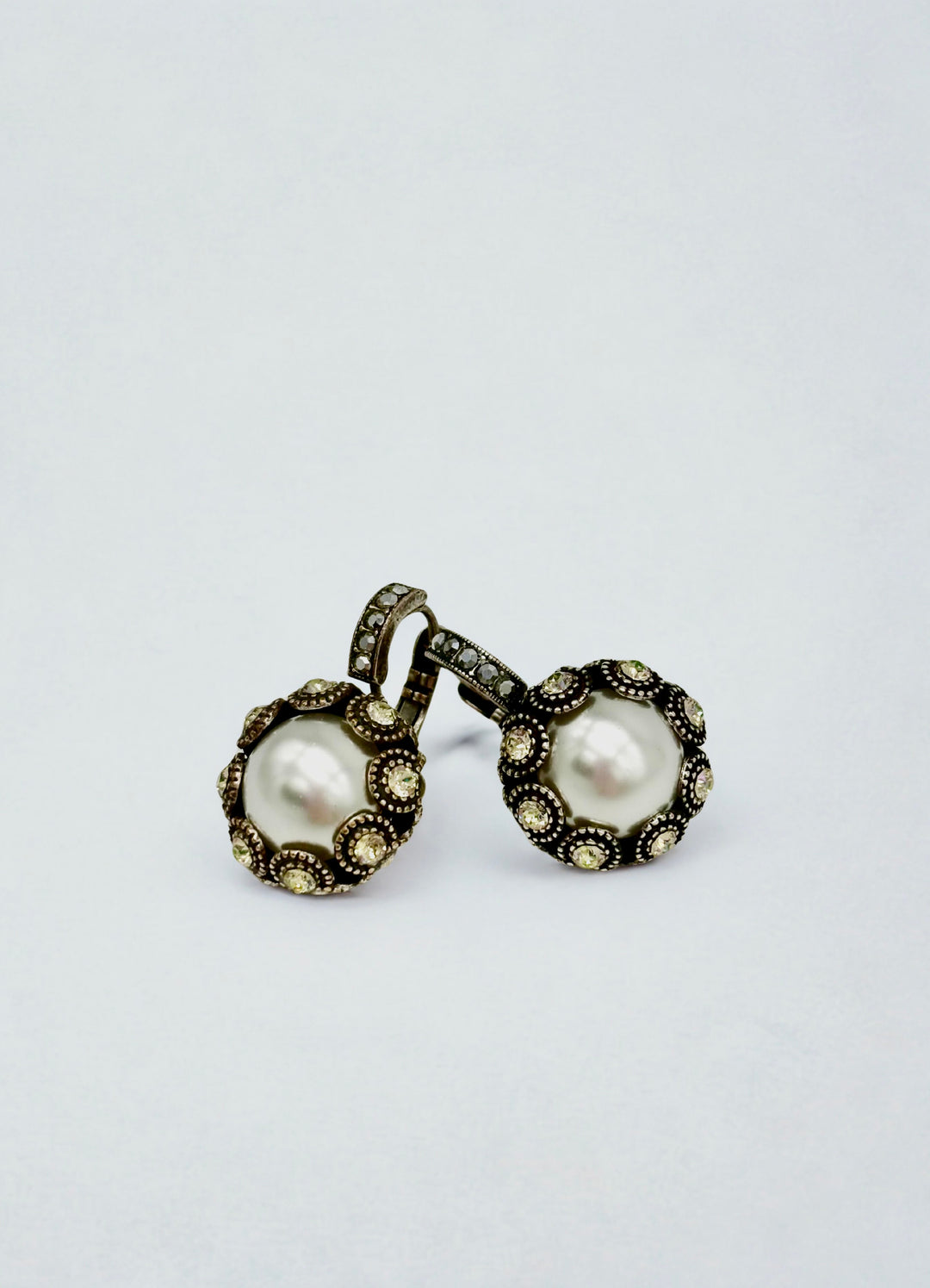 E-1386-1006-SP6 - Pearl Center Leverback Earrings-10-Jewelry-Mariana-Krista Anne's Boutique, Women's Fashion and Accessories Located in Oklahoma City, OK and Black Mountain, NC