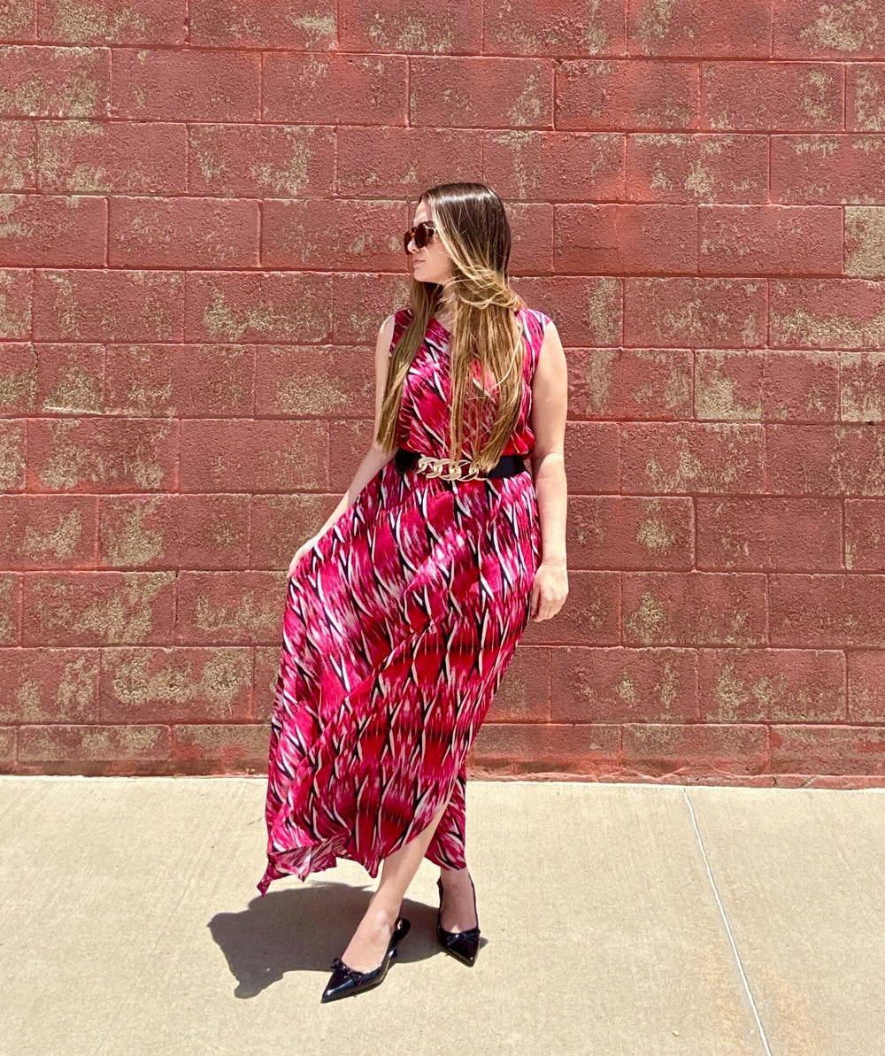 BL-14P/B-324D/NC - Long V-Neck Tank Dress-06-Dresses/Jumpsuits-Apny Apparel Inc-Krista Anne's Boutique, Women's Fashion and Accessories Located in Oklahoma City, OK and Black Mountain, NC